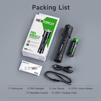 Lampe Torche Nextorch P84B - 3700 Lumens rechargeable - balise de signalisation  NYCTALOPE  