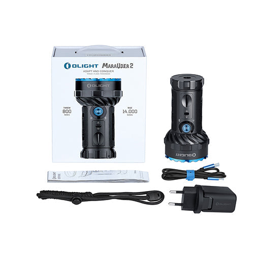 Lampe Torche Olight MARAUDER 2 - 14000 Lumens – Rechargeable  NYCTALOPE  