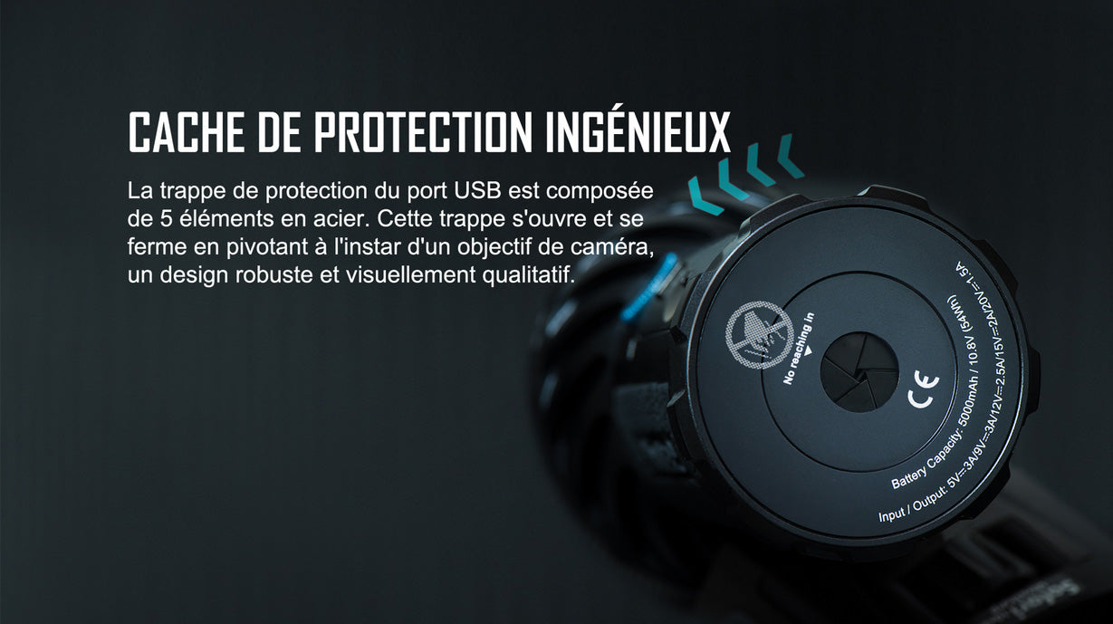 Lampe Torche Olight MARAUDER 2 - 14000 Lumens – Rechargeable  NYCTALOPE  