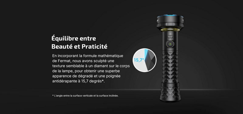 Lampe Torche Olight Prowess 5000 Lumens éclairage bidirectionnel