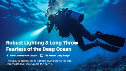 Lampe de plongée Nitecore DL30 - 1100 Lumens - NYCTALOPE