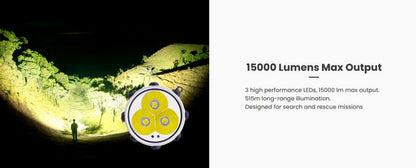 Lampe torche Nextorch ST30C - 15 000 Lumens - rechargeable - Powerbank intégré  NYCTALOPE  