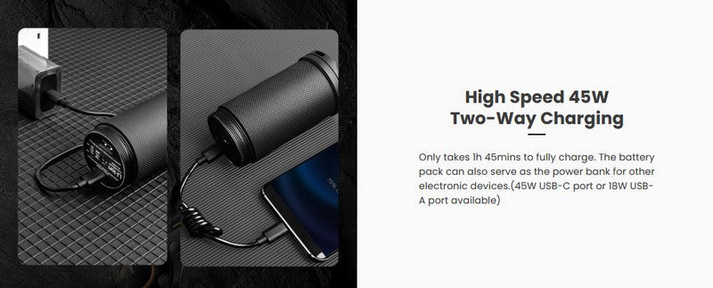 Lampe torche Nextorch ST30C - 15 000 Lumens - rechargeable - Powerbank intégré  NYCTALOPE  