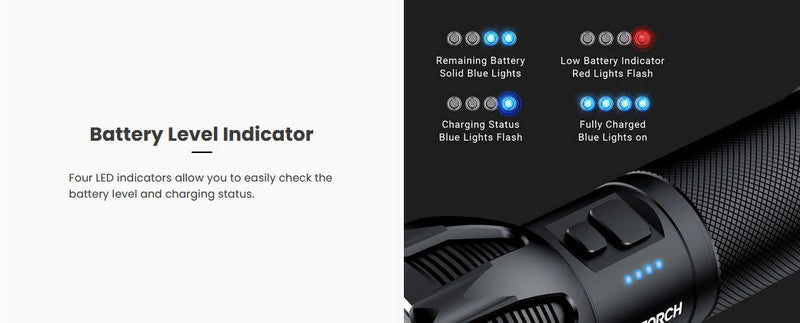 Lampe torche Nextorch ST30C - 15 000 Lumens - rechargeable - Powerbank intégré  NYCTALOPE  