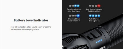 Lampe torche Nextorch ST30C - 15 000 Lumens - rechargeable - Powerbank intégré  NYCTALOPE  