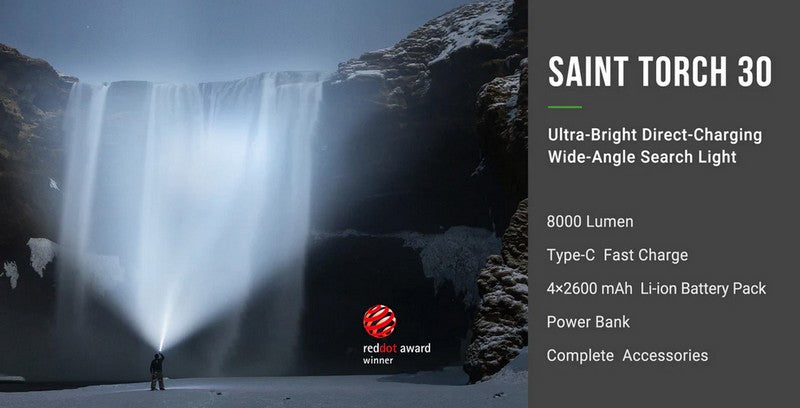 Lampe torche Nextorch ST30 V2.0 - 8000 Lumens - rechargeable - Powerbank intégré  NYCTALOPE  