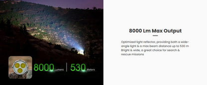 Lampe torche Nextorch ST30 V2.0 - 8000 Lumens - rechargeable - Powerbank intégré  NYCTALOPE  