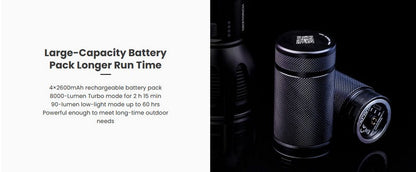 Lampe torche Nextorch ST30 V2.0 - 8000 Lumens - rechargeable - Powerbank intégré  NYCTALOPE  