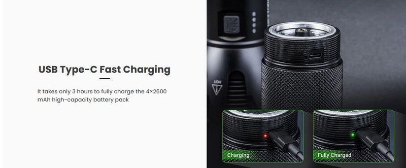 Lampe torche Nextorch ST30 V2.0 - 8000 Lumens - rechargeable - Powerbank intégré  NYCTALOPE  