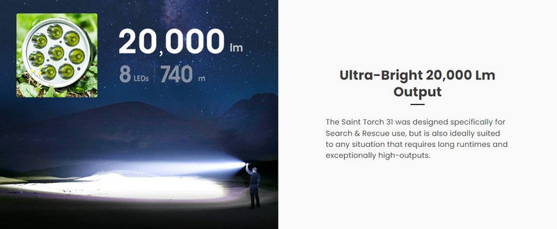 Lampe torche Nextorch ST31 - 20 000 Lumens - rechargeable - Powerbank intégré  NYCTALOPE  