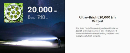 Lampe torche Nextorch ST31 - 20 000 Lumens - rechargeable - Powerbank intégré  NYCTALOPE  
