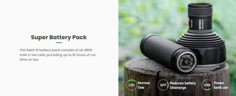 Lampe torche Nextorch ST31 - 20 000 Lumens - rechargeable - Powerbank intégré  NYCTALOPE  