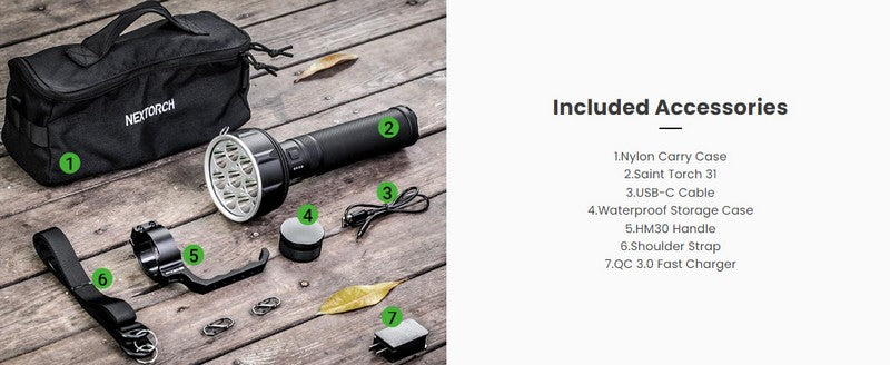 Lampe torche Nextorch ST31 - 20 000 Lumens - rechargeable - Powerbank intégré  NYCTALOPE  