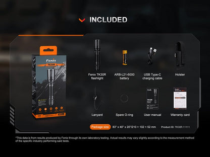 Lampe Torche tactique laser Fenix TK30R – 500 Lumens rechargeable USB-C  NYCTALOPE  