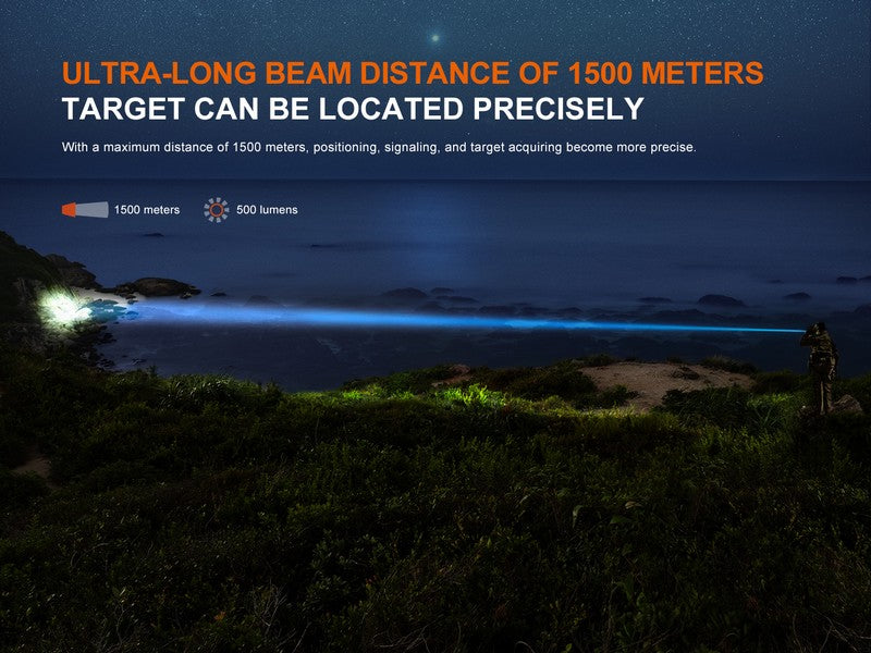 Lampe Torche tactique laser Fenix TK30R – 500 Lumens rechargeable USB-C  NYCTALOPE  