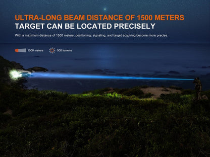 Lampe Torche tactique laser Fenix TK30R – 500 Lumens rechargeable USB-C  NYCTALOPE  