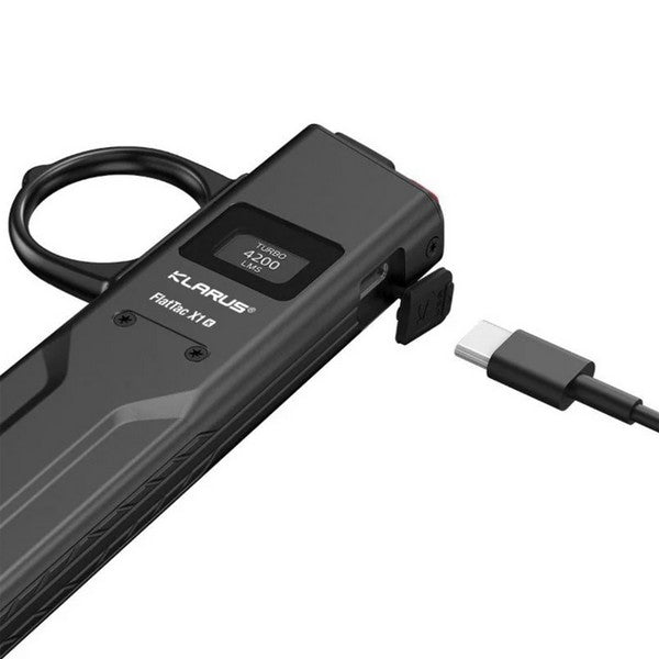 Lampe Torche FlatTac Klarus X1-K - 4200Lumens rechargeable USB-C - avec anneau tactique  NYCTALOPE  