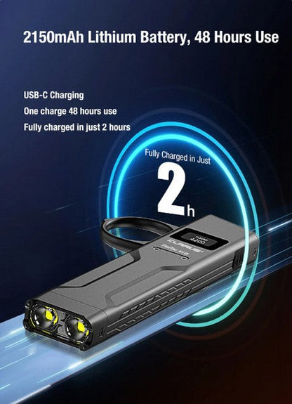 Lampe Torche FlatTac Klarus X1-K - 4200Lumens rechargeable USB-C - avec anneau tactique  NYCTALOPE  