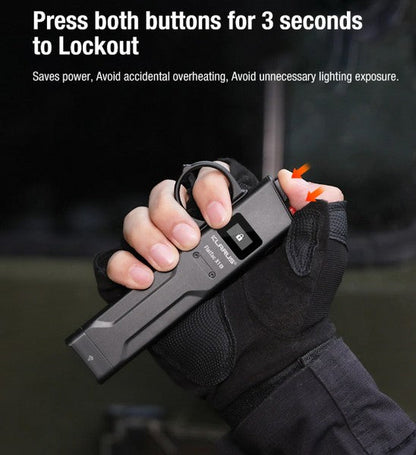 Lampe Torche FlatTac Klarus X1-E - 4200Lumens rechargeable USB-C  NYCTALOPE  