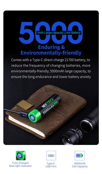 Lampe Torche Laser LEP Nextorch T10L - 520 Lumens rechargeable - Ultra longue portée  NYCTALOPE  