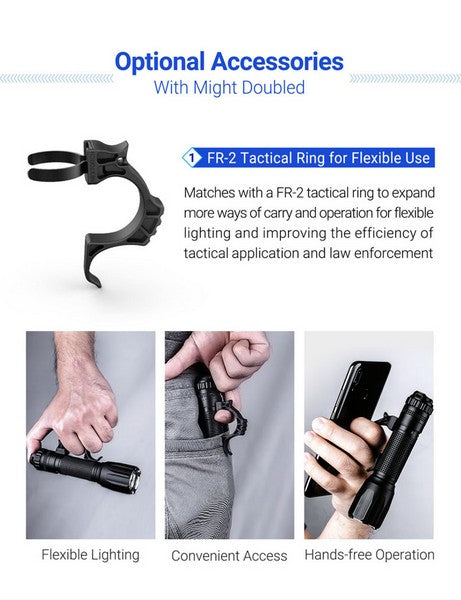 Lampe Torche Laser LEP Nextorch T10L - 520 Lumens rechargeable - Ultra longue portée  NYCTALOPE  