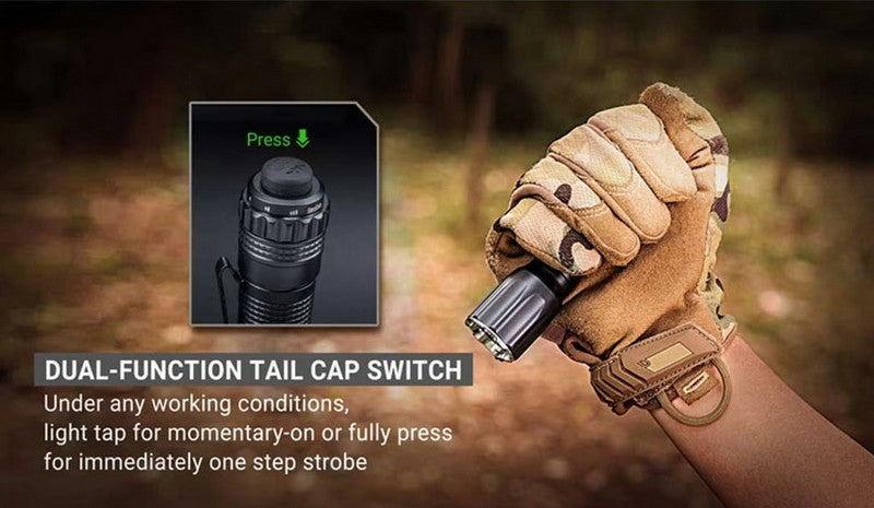 Lampe Torche Tactique Nextorch TA15 V2.0 - 700 Lumens One Step Strobe  NYCTALOPE  