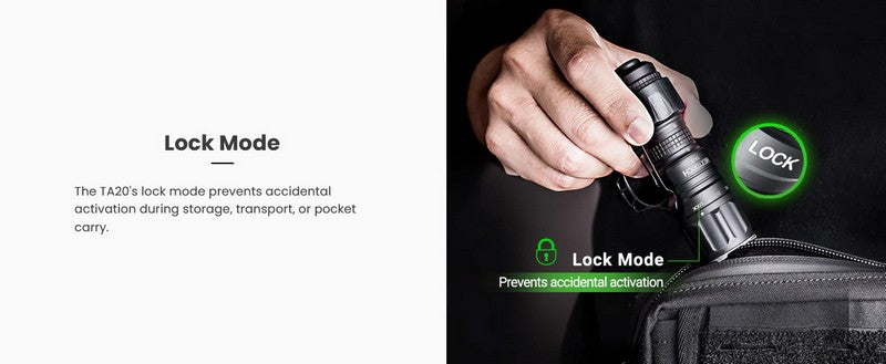 Lampe Torche Tactique Nextorch TA20 - 1000 Lumens  NYCTALOPE  