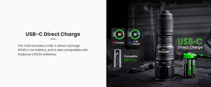 Lampe Torche Tactique Nextorch TA20 - 1000 Lumens  NYCTALOPE  