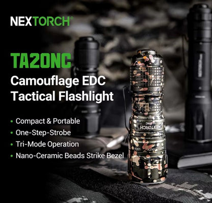 Lampe Torche Tactique Nextorch TA20NC - Camouflage - 1000 Lumens - NYCTALOPE