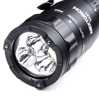 Lampe Torche Tactique Nextorch TA21 SET - 1300 Lumens - lumière rouge - anneau tactique - NYCTALOPE
