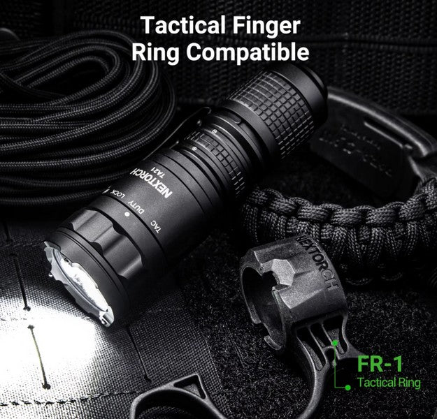 Lampe Torche Tactique Nextorch TA21 SET - 1300 Lumens - lumière rouge - anneau tactique - NYCTALOPE