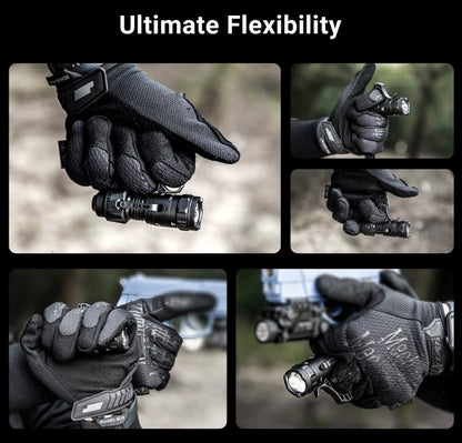 Lampe Torche Tactique Nextorch TA21 SET - 1300 Lumens - lumière rouge - anneau tactique - NYCTALOPE