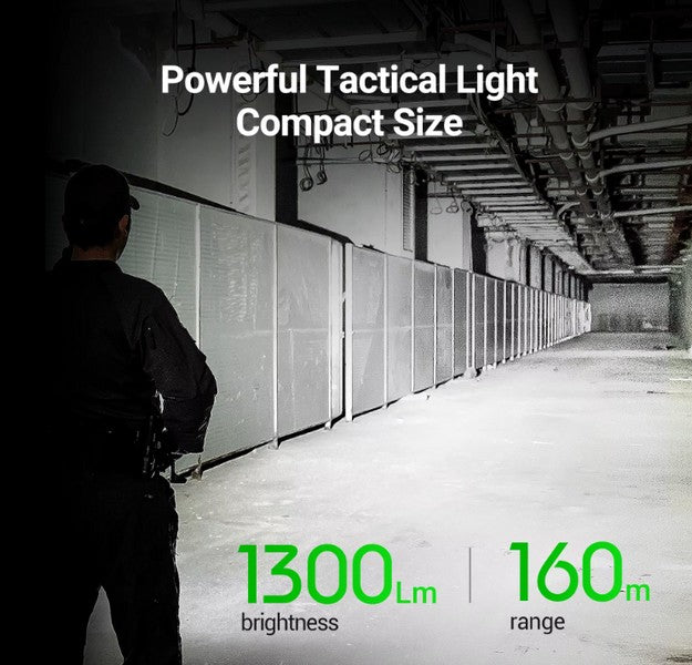 Lampe Torche Tactique Nextorch TA21 SET - 1300 Lumens - lumière rouge - anneau tactique - NYCTALOPE