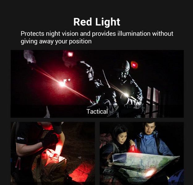 Lampe Torche Tactique Nextorch TA21 SET - 1300 Lumens - lumière rouge - anneau tactique - NYCTALOPE