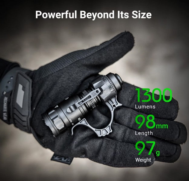 Lampe Torche Tactique Nextorch TA21 SET - 1300 Lumens - lumière rouge - anneau tactique - NYCTALOPE