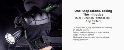 Lampe Torche Tactique Nextorch TA30 V2.0 – 1300 Lumens  NYCTALOPE  