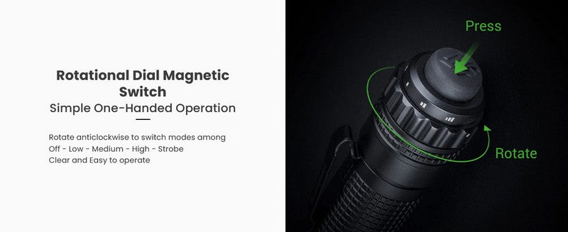 Lampe Torche Tactique Nextorch TA30 V2.0 – 1300 Lumens  NYCTALOPE  