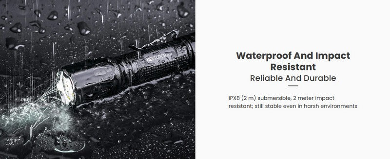 Lampe Torche Tactique Nextorch TA30 V2.0 – 1300 Lumens  NYCTALOPE  