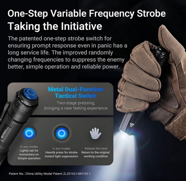 Lampe Torche Tactique Nextorch TA30C - 1600 Lumens  NYCTALOPE  