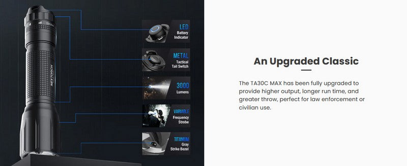 Lampe Torche Tactique Nextorch TA30C MAX - 3000 Lumens