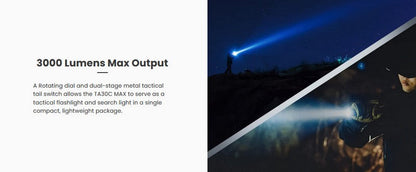 Lampe Torche Tactique Nextorch TA30C MAX - 3000 Lumens  NYCTALOPE  