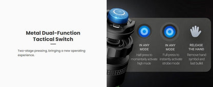 Lampe Torche Tactique Nextorch TA30C MAX - 3000 Lumens  NYCTALOPE  