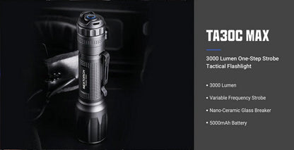 Lampe Torche Tactique Nextorch TA30C MAX - 3000 Lumens  NYCTALOPE  