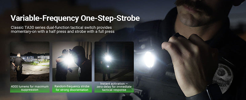 Lampe Torche Tactique Nextorch TA30D MAX SET - 4000 Lumens avec anneau tactique Nextorch
