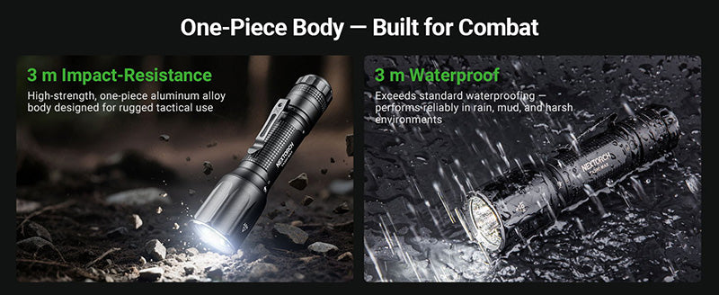 Lampe Torche Tactique Nextorch TA30D MAX SET - 4000 Lumens avec anneau tactique  NYCTALOPE  