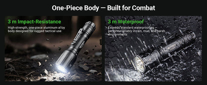 Lampe Torche Tactique Nextorch TA30D MAX SET - 4000 Lumens avec anneau tactique  NYCTALOPE  