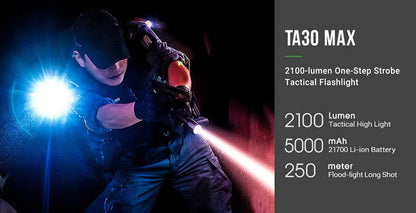 Lampe Torche Tactique Nextorch TA30 MAX - 2100 Lumens One Step Strobe  NYCTALOPE  