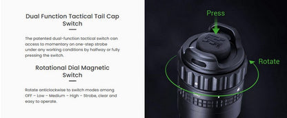 Lampe Torche Tactique Nextorch TA30 MAX - 2100 Lumens One Step Strobe  NYCTALOPE  