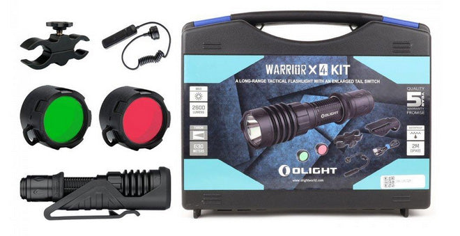 Lampe Torche Olight WARRIOR X4 Kit - 2600 Lumens - Noire  NYCTALOPE  
