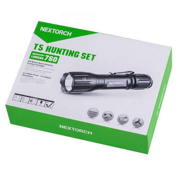 Lampe Torche tactique Nextorch T5 SET - 760 Lumens - Kit chasse  NYCTALOPE  